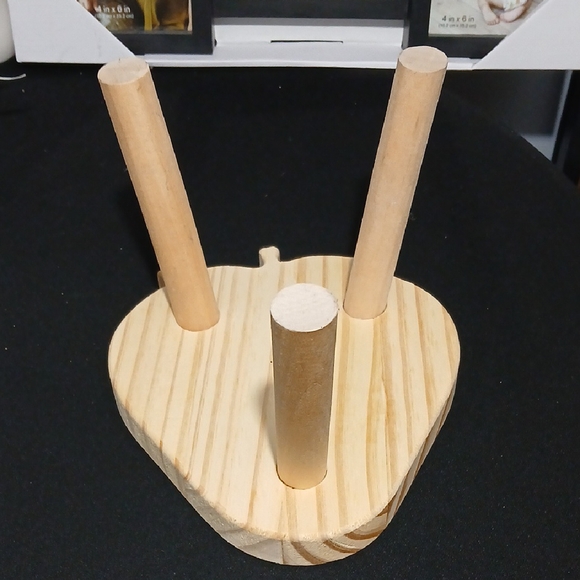 Wooden Strawberry Shaped Accent Stool - Picture 3 of 7